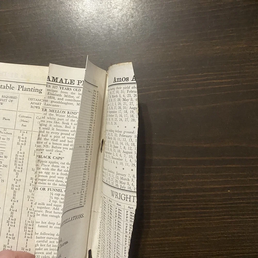 10 Antique Agricultural‎ Almanacs farm 1950-1959 John Baer's Sons Lancaster